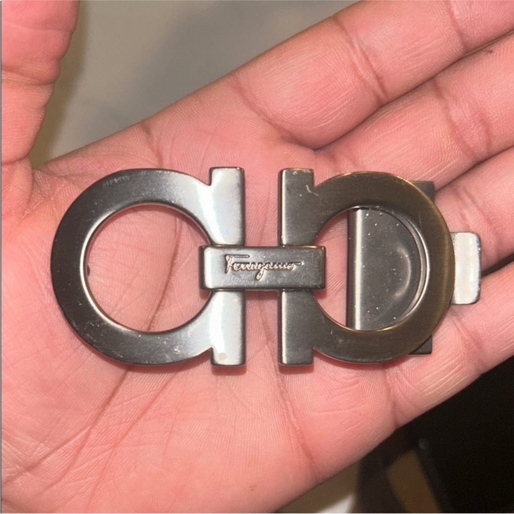 Salvatore Ferragamo Silver Gancini Belt